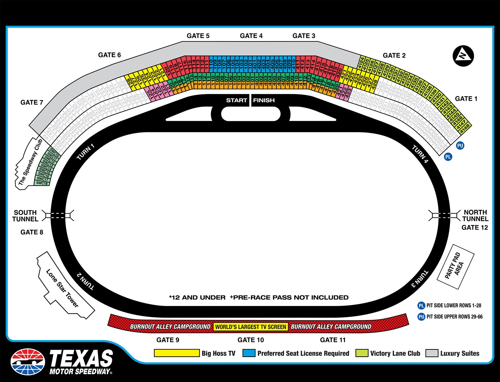 NASCAR Seating Charts Race Track And Speedway Maps